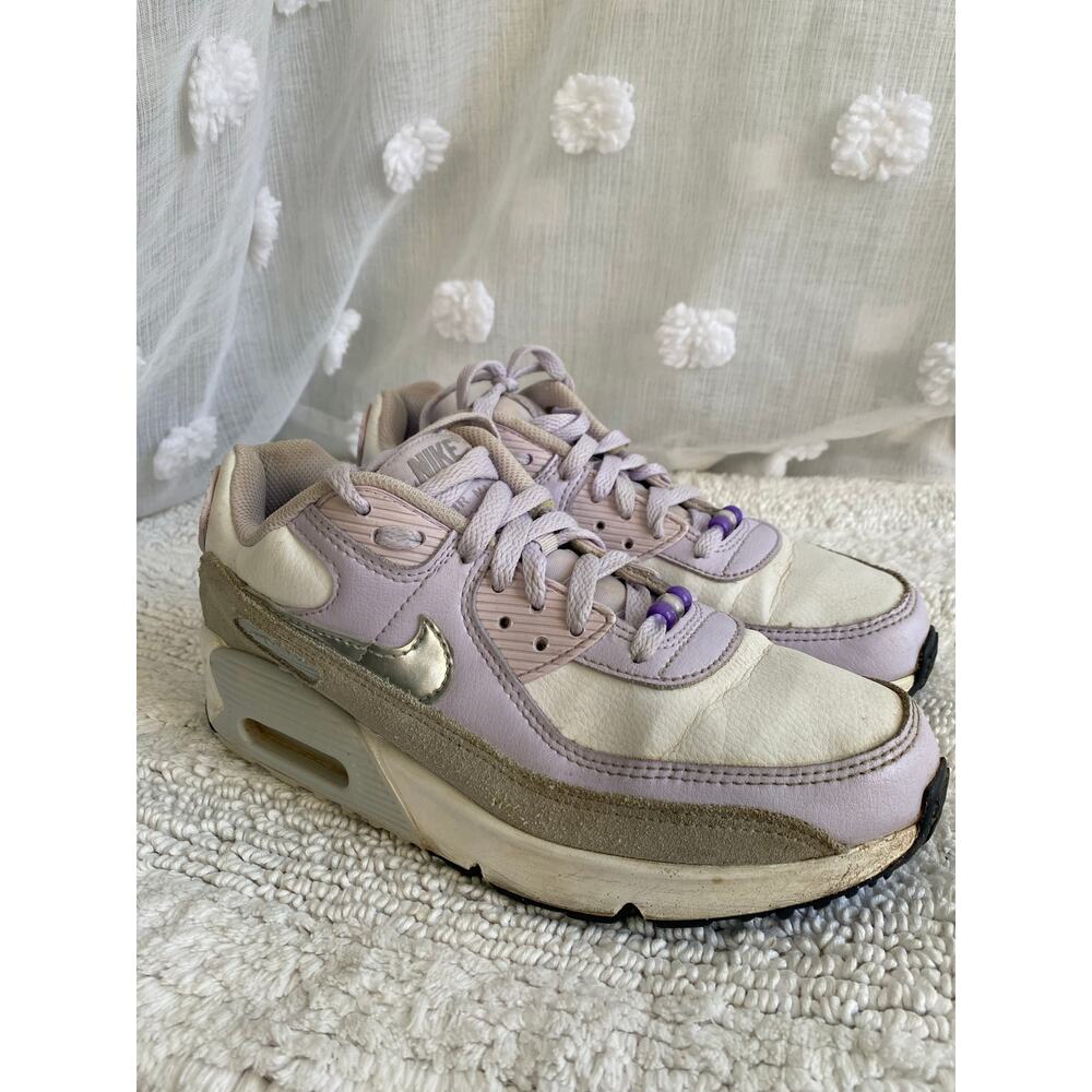 Girls Purple Nike Air Max 90 Sneakers - Size 6Y - Picture 2 of 7